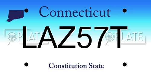LAZ57T Connecticut License Plate