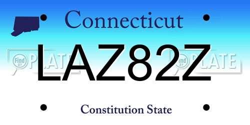 LAZ82Z Connecticut License Plate