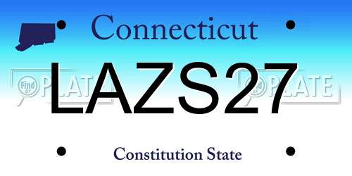 LAZS27 Connecticut License Plate