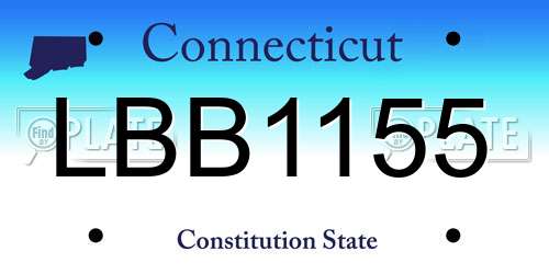 LBB1155 Connecticut License Plate