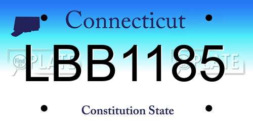 LBB1185 Connecticut License Plate