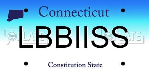 LBBIISS Connecticut License Plate