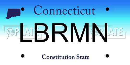 LBRMN Connecticut License Plate