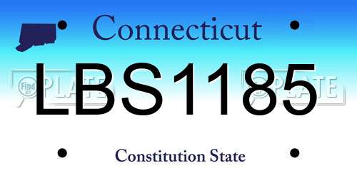 LBS1185 Connecticut License Plate