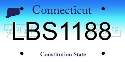 LBS1188 Connecticut License Plate