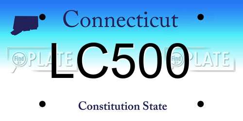 LC500 Connecticut License Plate