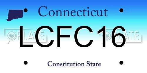 LCFC16 Connecticut License Plate