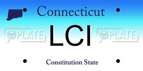 LCI Connecticut License Plate
