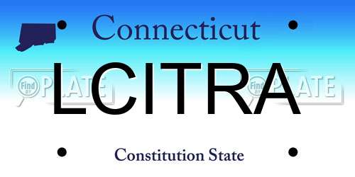 LCITRA Connecticut License Plate