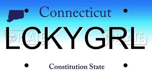 LCKYGRL Connecticut License Plate