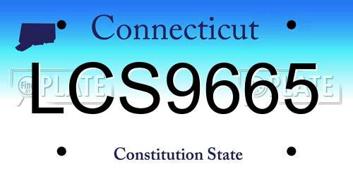 LCS9665 Connecticut License Plate