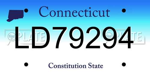 LD79294 Connecticut License Plate