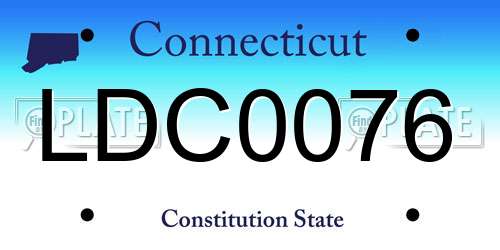 LDC0076 Connecticut License Plate