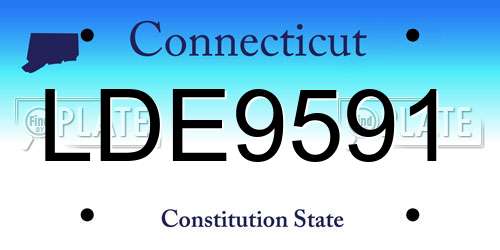 LDE9591 Connecticut License Plate