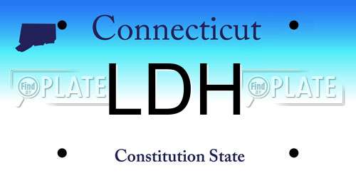 LDH Connecticut License Plate