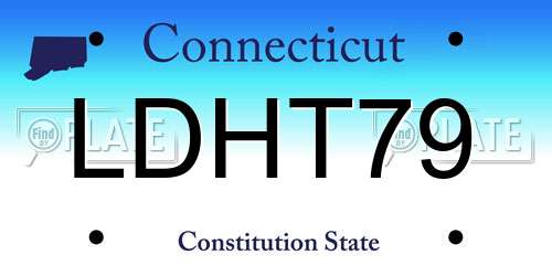 LDHT79 Connecticut License Plate