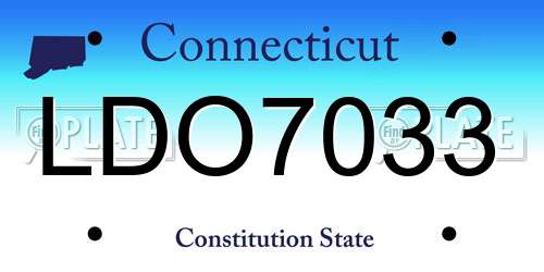 LDO7033 Connecticut License Plate