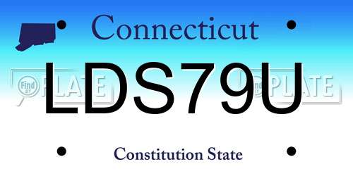LDS79U Connecticut License Plate