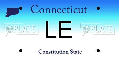 LE Connecticut License Plate
