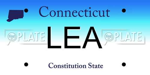 LEA Connecticut License Plate