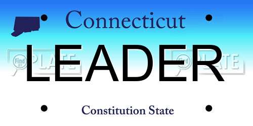LEADER Connecticut License Plate