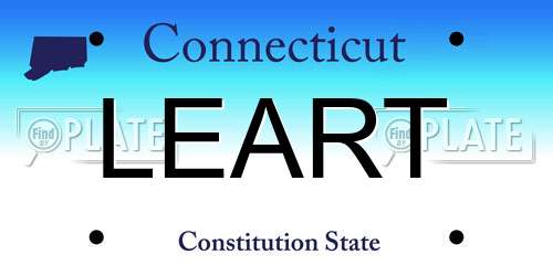 LEART Connecticut License Plate