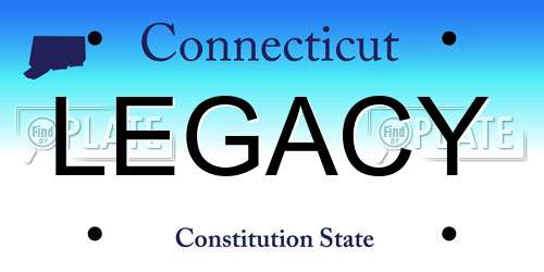 LEGACY Connecticut License Plate
