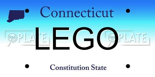 LEGO Connecticut License Plate