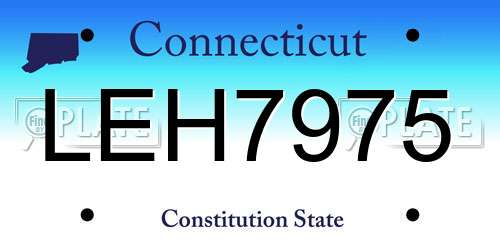 LEH7975 Connecticut License Plate