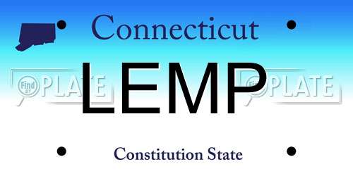 LEMP Connecticut License Plate