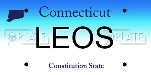 LEOS Connecticut License Plate