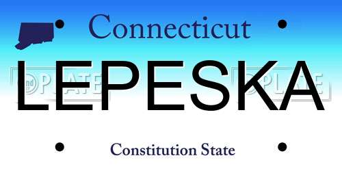 LEPESKA Connecticut License Plate