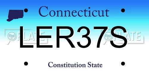 LER37S Connecticut License Plate
