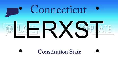 LERXST Connecticut License Plate