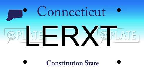LERXT Connecticut License Plate