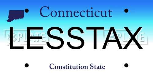 LESSTAX Connecticut License Plate