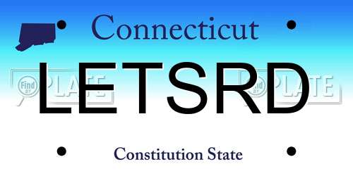 LETSRD Connecticut License Plate
