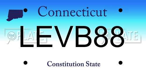 LEVB88 Connecticut License Plate