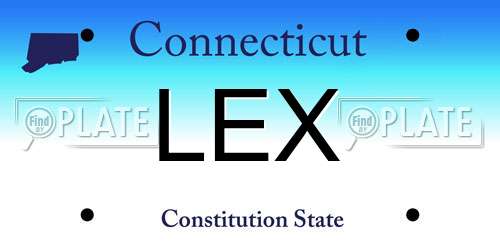LEX Connecticut License Plate
