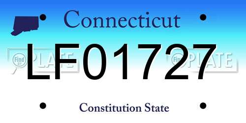 LF01727 Connecticut License Plate