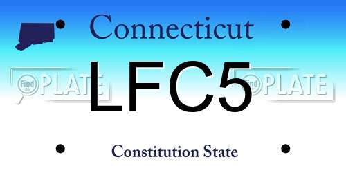 LFC5 Connecticut License Plate