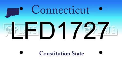 LFD1727 Connecticut License Plate