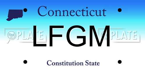 LFGM Connecticut License Plate