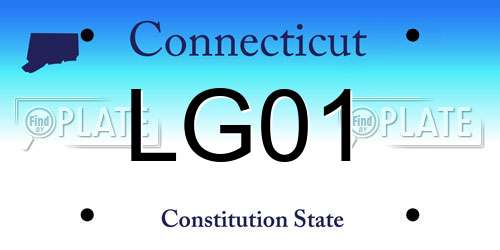 LG01 Connecticut License Plate
