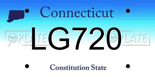 LG720 Connecticut License Plate