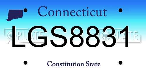 LGS8831 Connecticut License Plate