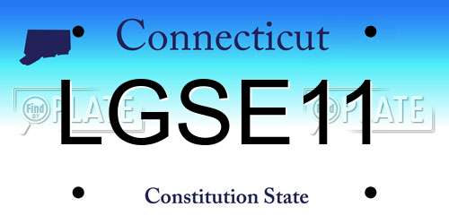 LGSE11 Connecticut License Plate