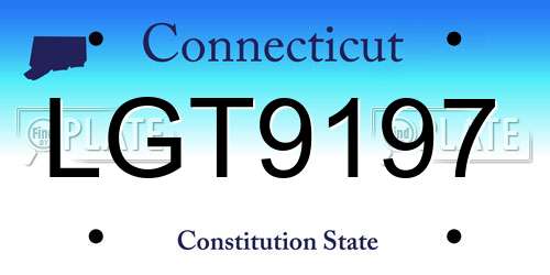 LGT9197 Connecticut License Plate