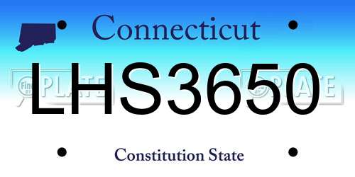 LHS3650 Connecticut License Plate