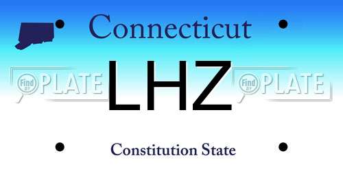 LHZ Connecticut License Plate